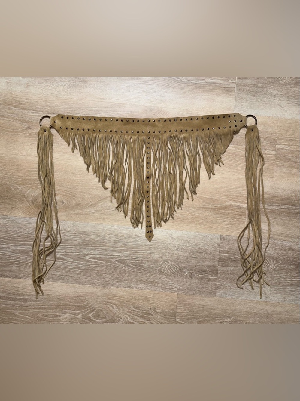 1970’s Italian Genuine Suede Fringe Belt Boho/Festival/Western Made in Italy